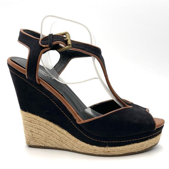 MARYPAZ WOMAN black & brown wedges espadrilles size 10 - Picture 10 of 10